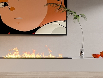 Modern Fireplace Electronic Fireplace Stove 3d model