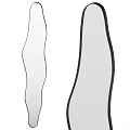 Two Wavy Mirrors With Modern Curved Design For Home Interior Decor