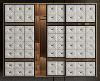 Modern Wardrobe Door Soft Bag Wardrobe 3d model