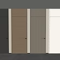 Display Of Modern Hinged Doors With Various Colors And Wooden Texture Options