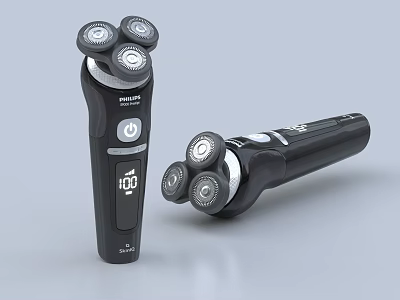 Philips Electric Shaver With Multiple Blades Digital Display And Black Design 3d model