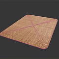 Light Brown Woven Floor Mat for Home Indoor Use with Textured Pattern 3d model
