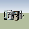 New energy charging pile 3d model