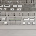Various Wall Mounted Storage Racks And Metal Baskets With Different Designs 3d model