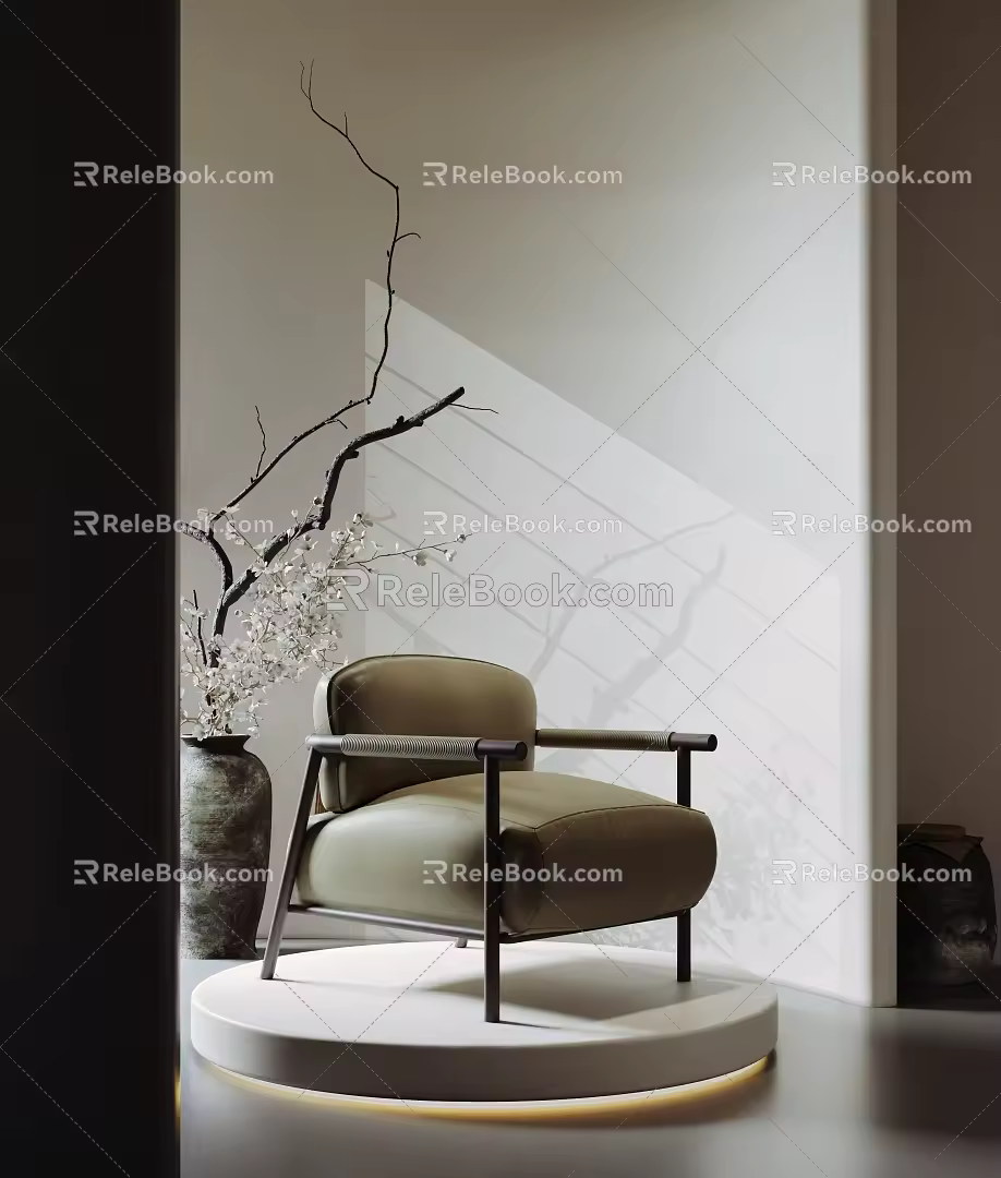 Modern Single Sofa 3d model