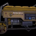 Yellow CAT Portable Generator With Wheeled Frame And Outdoor Power Equipment