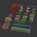 Wooden Stone Building Materials With Various Blocks And Strip Shapes For Construction