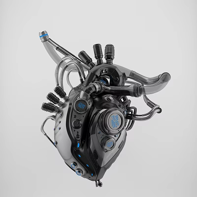 Modern Mechanical Heart Science Fiction Mechanical Heart 3d model