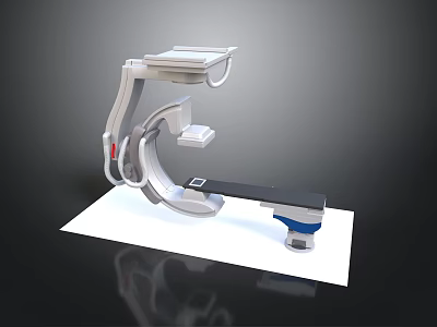 Advanced Medical Imaging Equipment With Mechanical Arm Examination Table And Control Panel 3d model