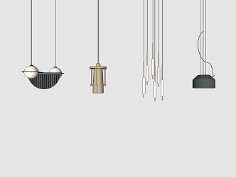 Modern chandelier Minimalist chandelier 3d model