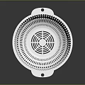 White Plastic Colander With Hollow Design For Kitchen Food Strain