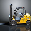 CAT Yellow Forklift With Front Forks And Operator Cab Design