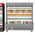Commercial Refrigerators Freezers Filled With Coca Cola Pepsi Drinks Food Red Silver Blue Retail