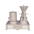 Industrial Grinding Equipment with Cylindrical Container Funnel Feeder and Control Levers on Stable Base