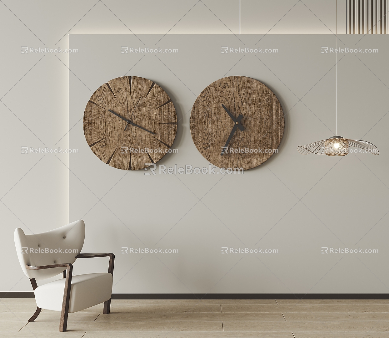 Quiet Clock Wall Decoration Pendant 3d model