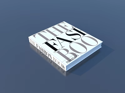 Stylish Coffee Table Fashion Book Hardcover With Modern Typography Cover Design 3d model