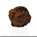 Wooden Stone Decorative Piece With Natural Textured Surface And Spherical Shape