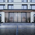 New Chinese Style Gate House and Unit Lobby 3d model