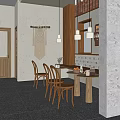 Modern Bakery Rest Area 3d model