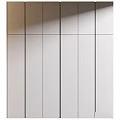 Modern Wooden Furniture Composition With Shelves Decorations Books And Lighting