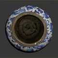 Exquisite Carved Vase With Blue And White Intricate Patterns And Decorative Details