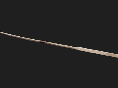 Traditional Wooden Boat Featuring Handcrafted Oars And Natural Wood Texture 3d model