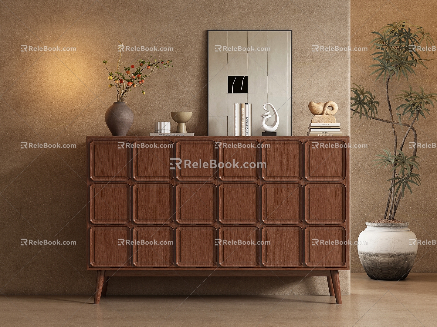 Middle Style Sideboard 3d model