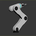 Industrial White Robotic Arm Equipment With Articulated Joints And Tool Attachment