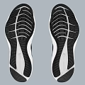 Black And White Running Shoes With Mesh Upper Breathable Athletic Design