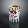 Creative Work Themed Cup With Inspiring Thinking Hours Text And Caramelized Top Design