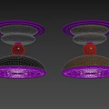 Modern Black and Brown Ceiling Lights with Round Base Spherical Connector and White Shade