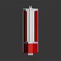 Red And White Industrial Machine With Roller And Control Box Structure