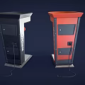 Red And Black Boxer Standing Boxing Punch Machines With Punch Balls