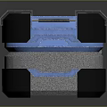 Modern Blue Toolbox Design With Black Handles Gray Base And Blue Accents 3d model