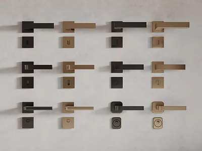 Modern door handle 3d model