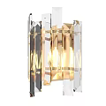 Modern Wall Lamp Featuring Crystal Glass Design And Warm Gold Lighting