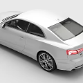 White Two Door Coupe Car With Sleek Body Sporty Wheels And Stylish Taillights