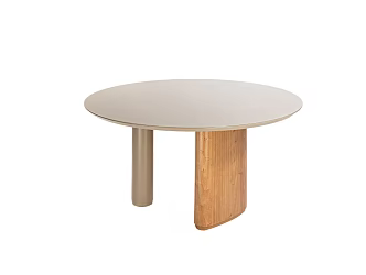 Nordic Round Table Middle Solid Wood Round Table Log Quiet Round Table Retro Round Table 3d model