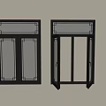 Chinese-style window new Chinese-style window casement window glass window door window bay window floor-to-ceiling window 3d model