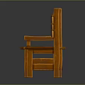 Three Orange Wooden Outdoor Benches with Smooth Surface and Durable Design