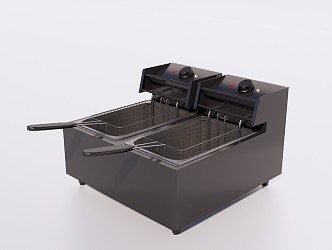 Modern fryer oil pan 3d model