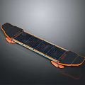 Black And Orange Streamlined Surfboard Sports Equipment With Textured Surface And Durable Design