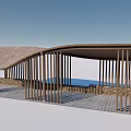 modern gallery shelf 3d model