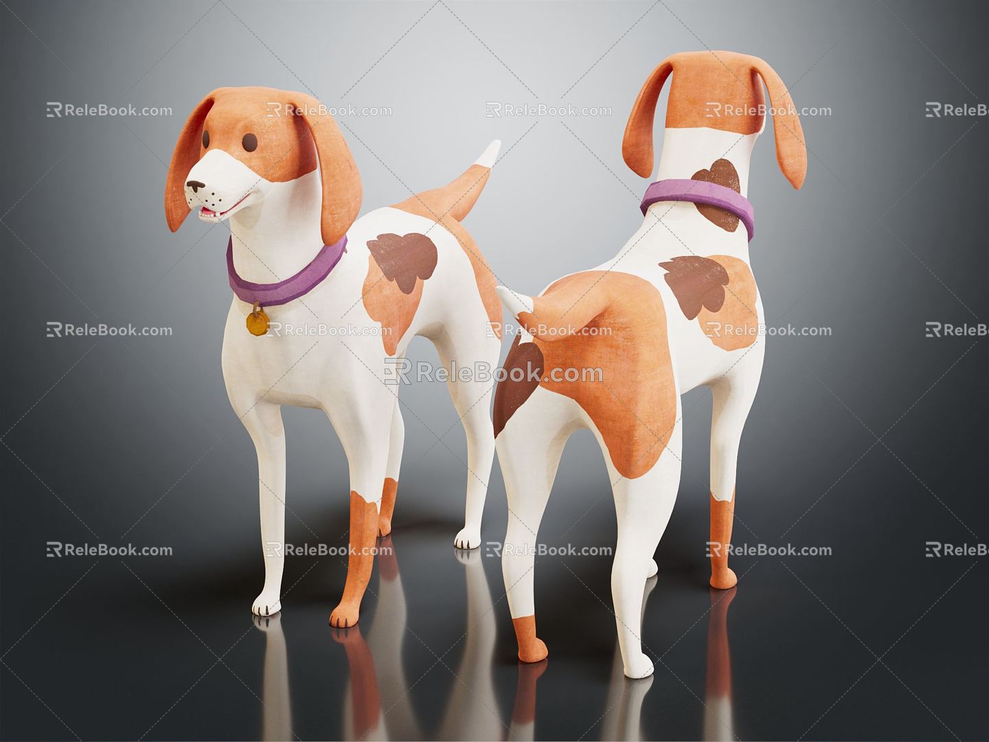 Modern Dog Pet Dog 3d model