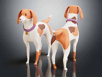 Modern Dog Pet Dog 3d model
