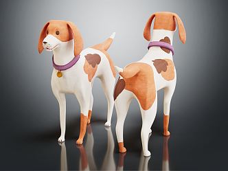 Modern Dog Pet Dog 3d model