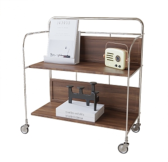 Modern Mobile Side Shelf 3d model