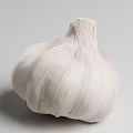 Fresh Garlic on Wooden Cutting Board with Whole Bulb and Cloves