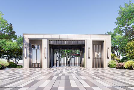 Modern Gate Entrance Gate 3d model