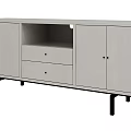Modern Entryway Cabinet Sideboard with Drawers Open Compartment and Storage Doors
